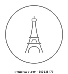 Eiffel Tower line icon.