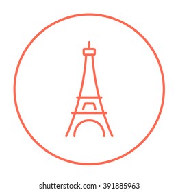 Eiffel Tower line icon.