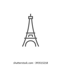 Icono de la línea de la Torre Eiffel.