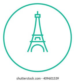 Eiffel Tower line icon.