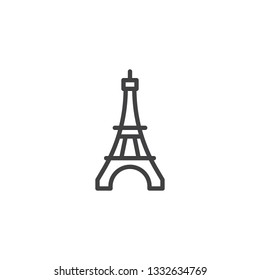 Eiffel Tower line icon. linear style sign for mobile concept and web design. Paris travel outline vector icon. Symbol, logo illustration. Pixel perfect vector graphics