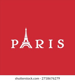 Modelo de vetor do elemento de design do logotipo da Torre Eiffel