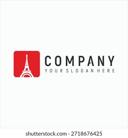 Modelo de vetor do elemento de design do logotipo da Torre Eiffel