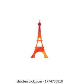Eiffel tower logo design template. Paris logo design.