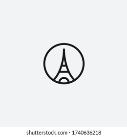 Eiffel Tower logo. french icon