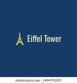 Eiffel Tower logo graphic design concept. Editable element, can be used as logotype, icon, template in web and print.