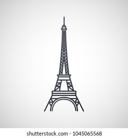 Eiffel Tower logo icon design, vector illustration