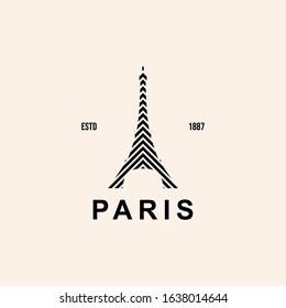 Eiffel tower logo vector template