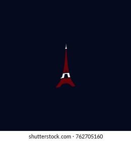 Eiffel tower minimalistic logo