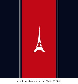 Eiffel tower minimalistic logo