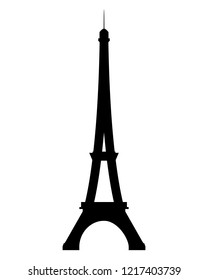 Eiffel tower on white background