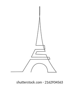 La Torre Eiffel, un dibujo de una línea