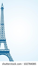 eiffel tower over blue background. vector illustration