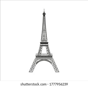 Eiffel Tower Paris city. illustration for web and mobile design.