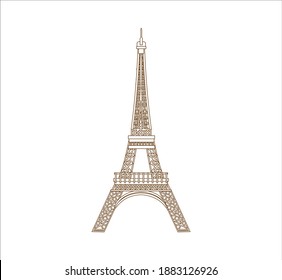 Eiffel Tower Paris city. illustration for web and mobile design.