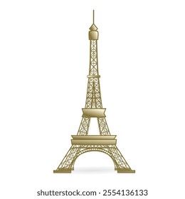 Eiffel Tower, Paris, France. Europe famous monument vector illustration.