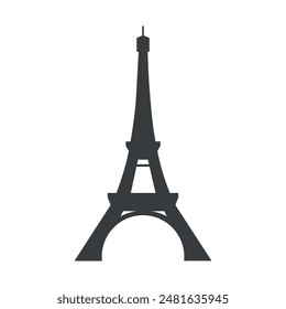 Eiffel Tower Paris, France. flat style icon Vector illustration.