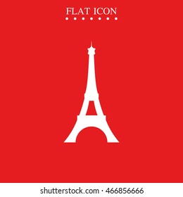 Eiffel Tower, Paris. France. Flat illustration. Tower icon.