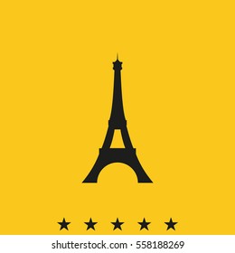 Eiffel Tower, Paris. France. Flat illustration. Tower icon.