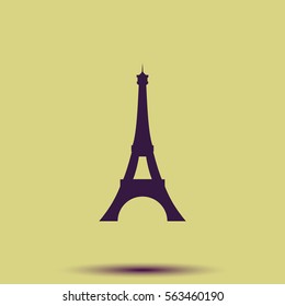 Eiffel Tower, Paris. France. Flat illustration. Tower icon.