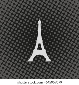 Eiffel Tower, Paris. France. Flat illustration. Tower icon.