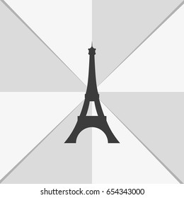 Eiffel Tower, Paris. France. Flat illustration. Tower icon.