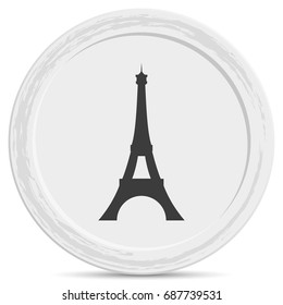 Eiffel Tower, Paris. France. Flat illustration. Tower icon.