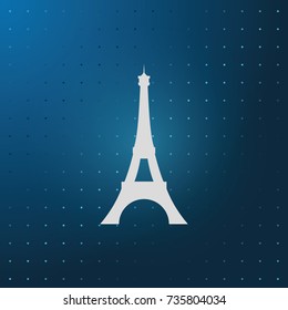 Eiffel Tower, Paris. France. Flat illustration. Tower icon.