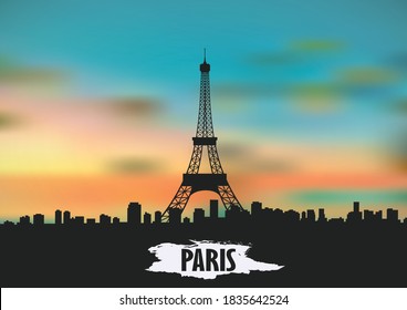 Eiffel tower, Paris, France Vector Art 
