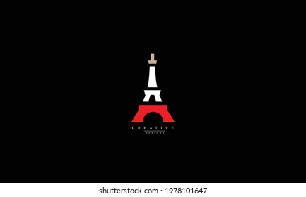 eiffel tower paris france vector design template