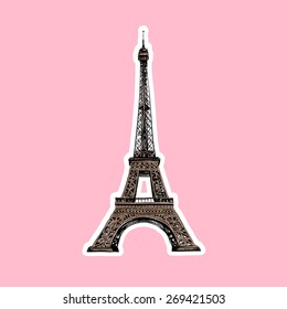 Eiffel Tower, Paris. France. Vector illustration