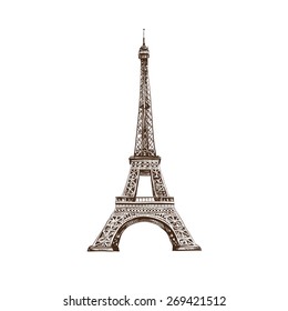 Eiffel Tower, Paris. France. Vector illustration