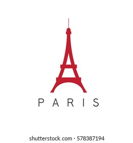 Eiffel Tower Paris France Vector Design Template