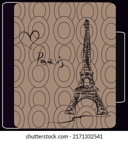 Eiffel Tower, Paris. Geometric abstract background. Cubism. Contemporary trendy vector illustration