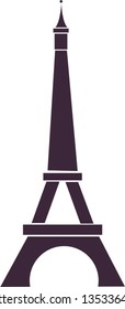 Eiffel Tower Paris Icon Clip Art, Simple Vector Design, Icon Clip Art for Travel Blog, Pa