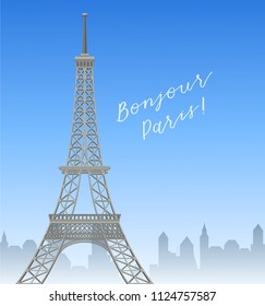 Eiffelturm auf Pariser Illustration