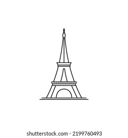Eiffel tower in Paris. Isolated on white background,vector design.