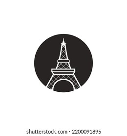 Torre Eiffel en París. Aislado sobre fondo blanco, diseño vectorial.