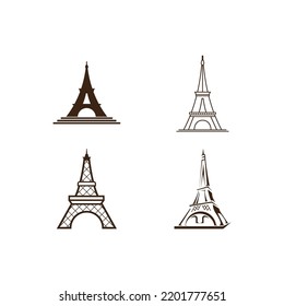 Eiffel tower in Paris. Isolated on white background,vector design.