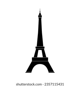 Torre Eiffel en París. Aislado sobre fondo blanco. EPS10 vectores.