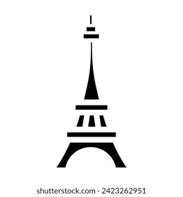 Torre Eiffel en París. Aislado sobre fondo blanco. EPS10 vectores.