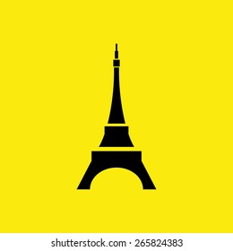 Eiffel tower in Paris. Isolated on white background. Vector illustration  EPS10.