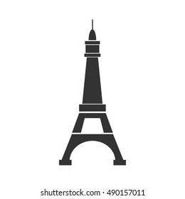 Eiffel Tower Paris Isolated On White Stock Vector (Royalty Free ...