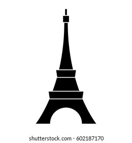 Eiffel tower in Paris. Isolated on white background