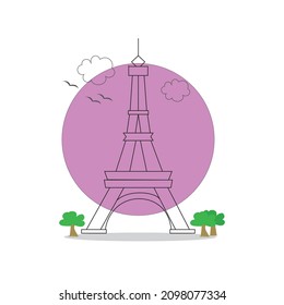 Eiffel Tower Paris landmark vector