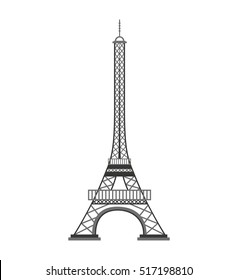 eiffel tower paris landmark vector illustration design