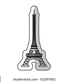 eiffel tower paris landmark vector illustration design