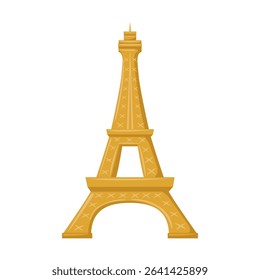 Eiffel Tower, Paris Sign Emoji Icon Illustration. Monument Vector Symbol Emoticon Design Clip Art Sign Comic Style.