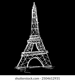 Eiffel tower in Paris sketch