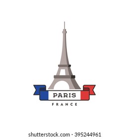 Eiffel tower in Paris. Symbol of France. Vector illustration.